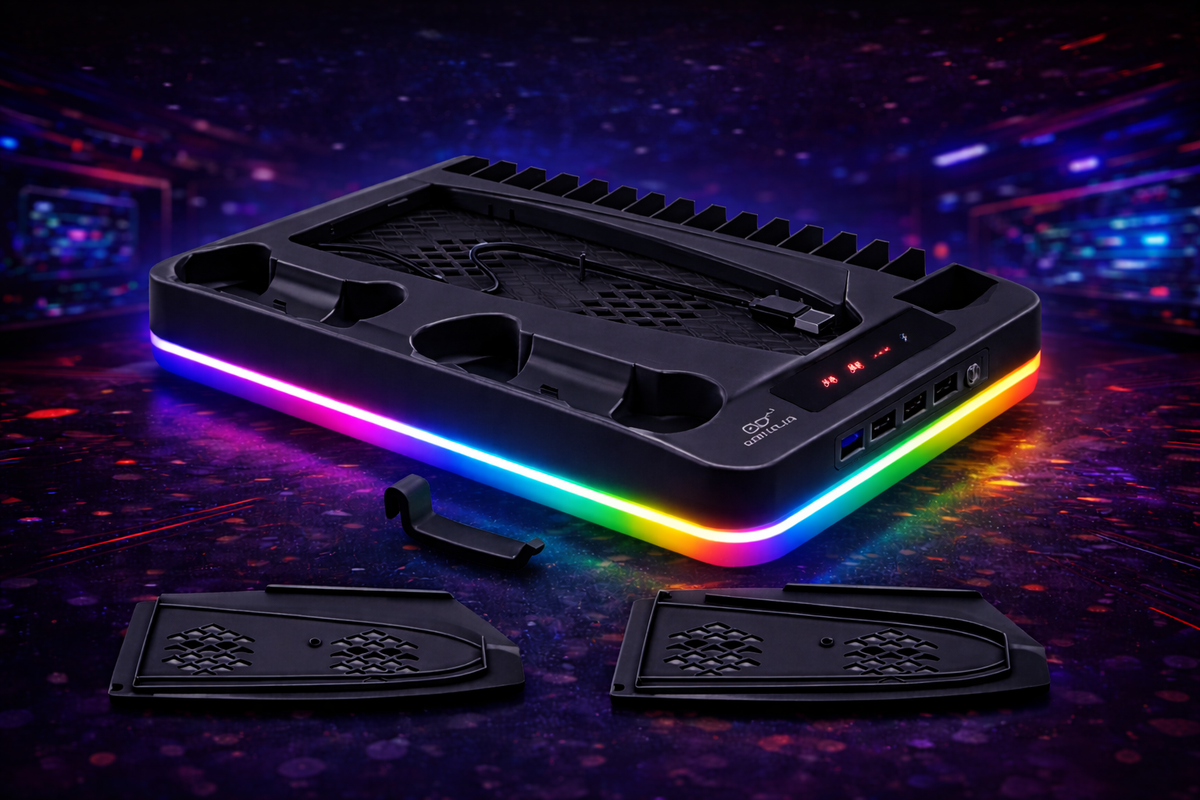 Support PS5 refroidissement et station de charge manettes