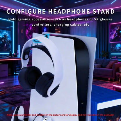 Support PS5 P58 avec Refroidissement RGB et Station de Charge Double pour Manettes – Accessoire Compatible PlayStation 5